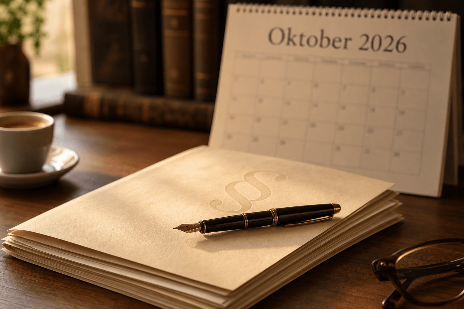 Kalender mit Stichtag Oktober 2026 und Dokument – Umstellung auf Fachausbildung unter Lehrsupervision